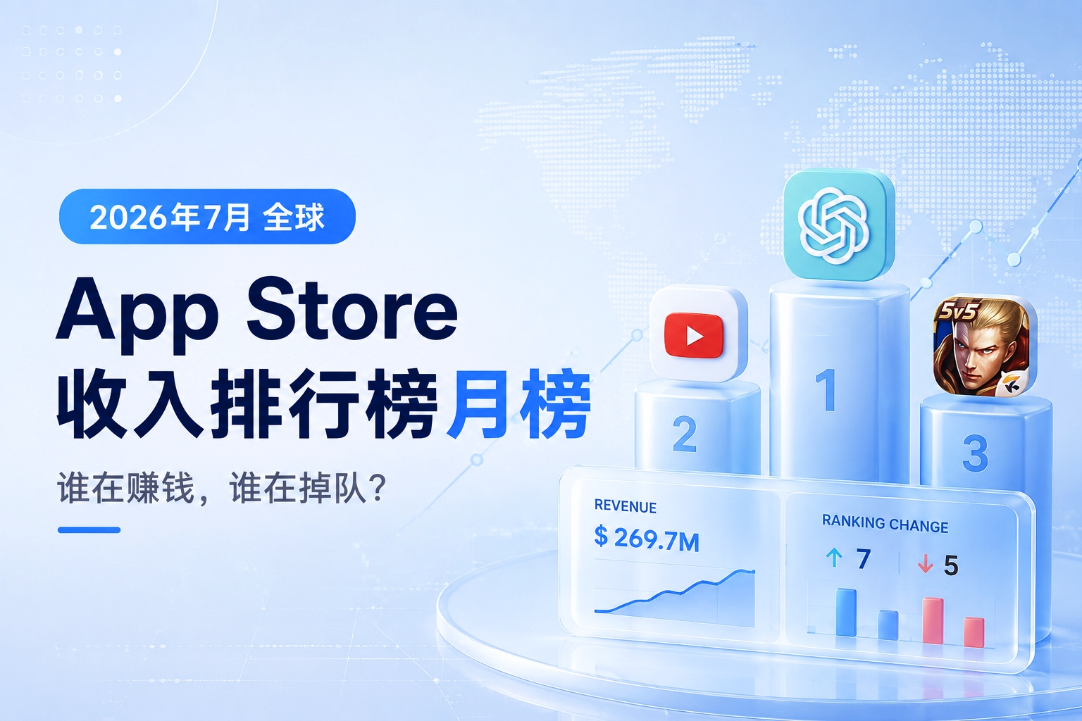 2026年7月App Store收入排行榜月榜：谁在赚钱，谁在掉队？