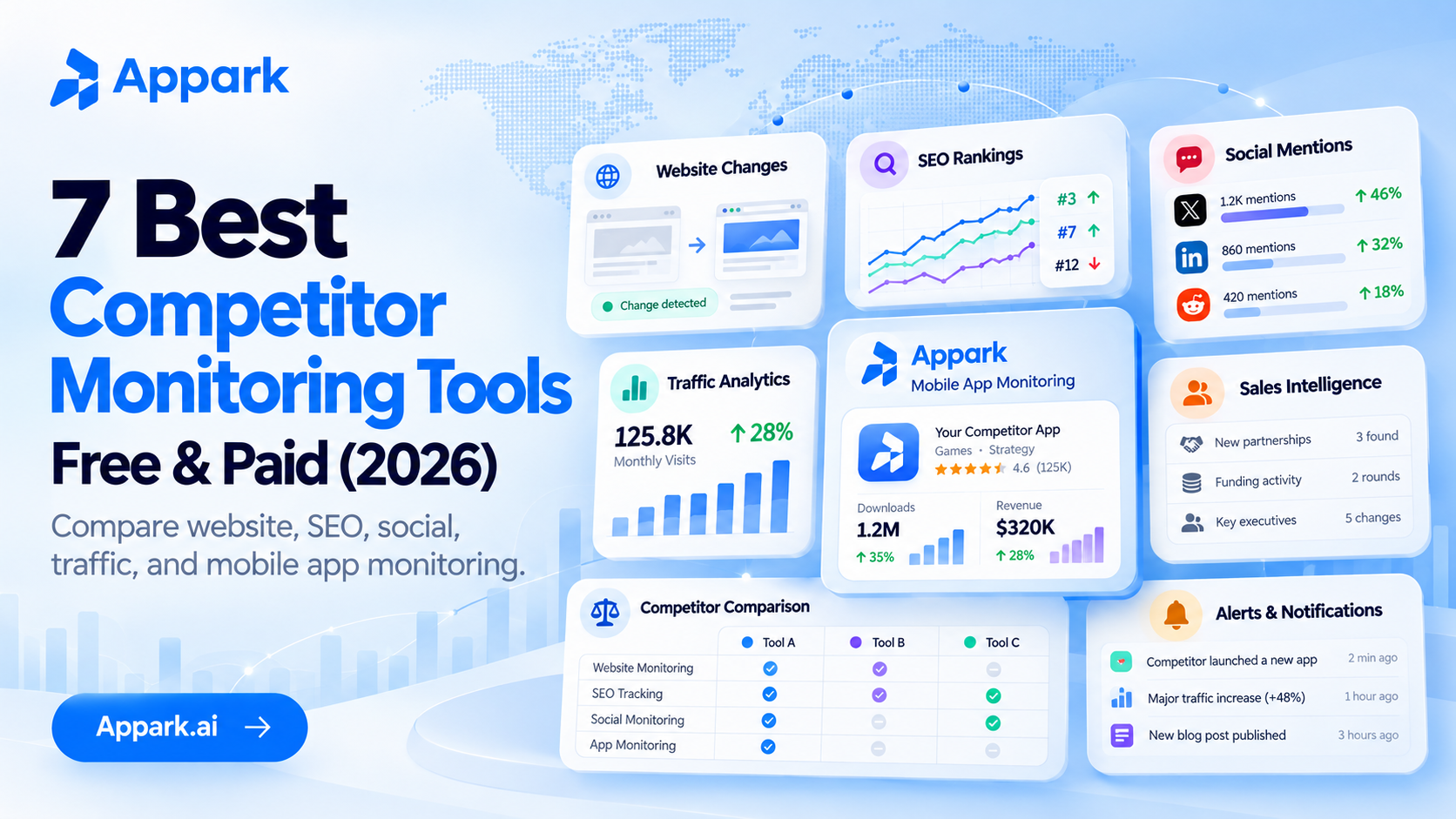 7 Best Competitor Monitoring Tools: Free & Paid (2026)