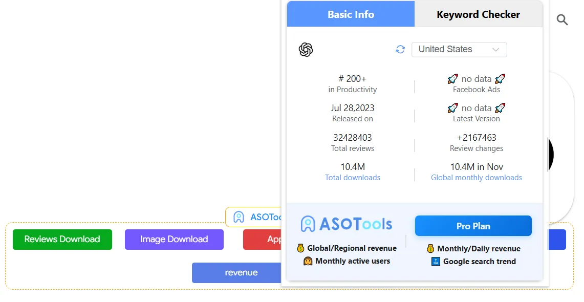 Appark ASO Tools Core Data Panel