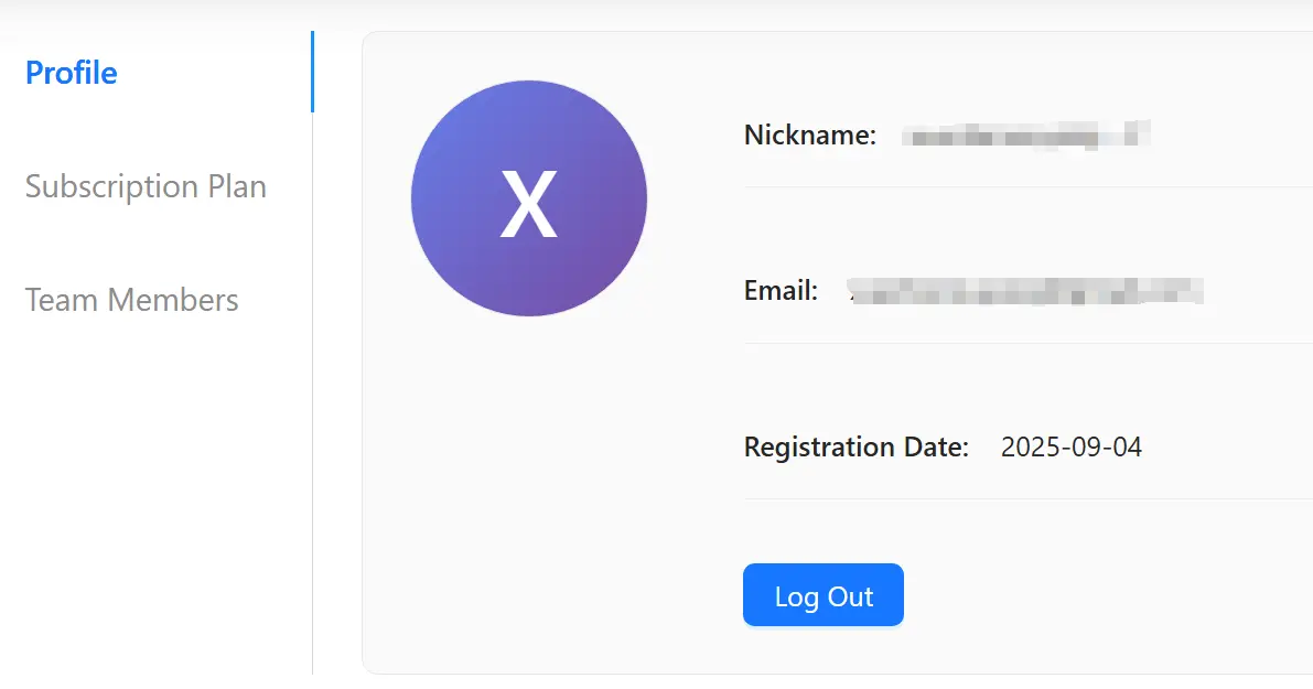 Account Settings Interface